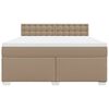 vidaXL Boxspringbett Matratze Cappuccino-Braun 180x200 cm Kunstleder