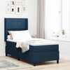 vidaXL Boxspringbett mit Matratze mit Kopfteil Blau 200 x 80 cm Stoff
