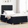 vidaXL LED Boxspringbett mit Matratze Schwarz 120 x 190 cm Stoff