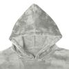 vidaXL Decken-Hoodie Grau M Flanell
