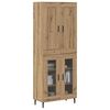 vidaXL Highboard 2 pcs Artisan-Eiche Holzwerkstoff