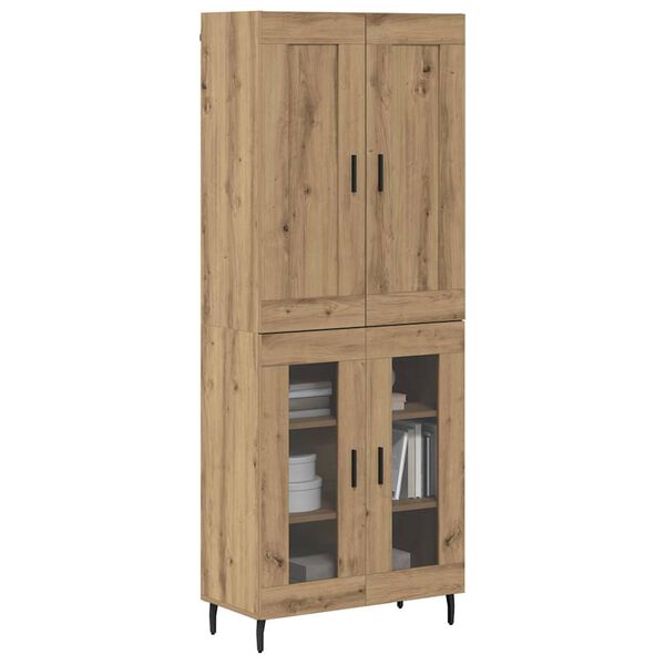 vidaXL Highboard 2 pcs Artisan-Eiche Holzwerkstoff