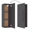 vidaXL TV-Schrank Hochglanz-Grau 30,5x30x90 cm Holzwerkstoff