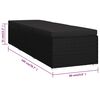 vidaXL Sonnenliege mit Auflage Poly Rattan Schwarz