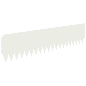 vidaXL Rasenkante 20 stk. 103 x 25 cm Stahl Wei&szlig;