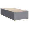 vidaXL Boxspringbett mit Matratze Hellgrau 90x200 cm Stoff