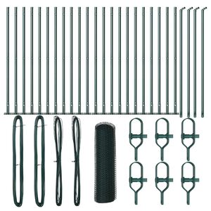 vidaXL Zaunpfosten Gr&uuml;n