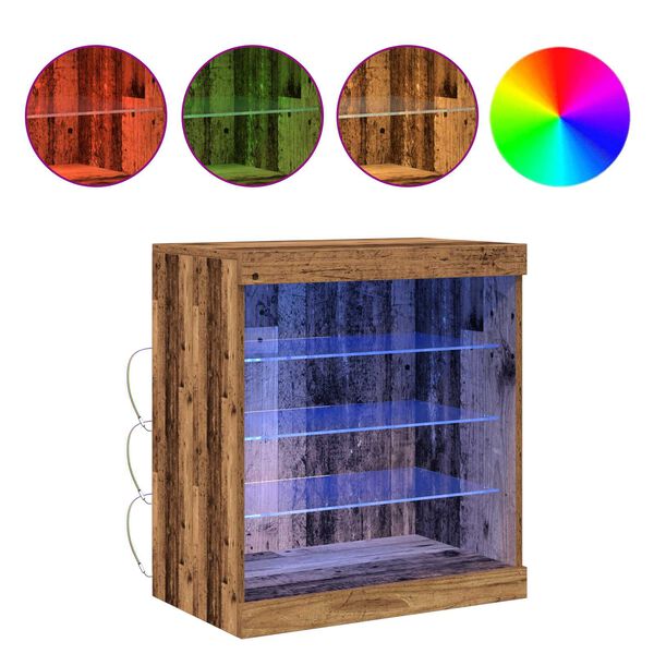 vidaXL LED-Sideboard Altholz 60,5 x 37 x 67 cm Holzwerkstoff