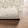 vidaXL Teppich ZIZUR Creme 120x120 cm Jute-Optik Indoor und Outdoor