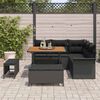 vidaXL Garten-Sofa-Set mit Kissen mit Speicher 8 pcs Schwarz