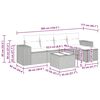 vidaXL 6-tlg. Garten-Sofagarnitur mit Kissen Braun Poly Rattan