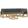 vidaXL Outdoor-Sofagarnitur 6 pcs Wei&szlig; und Anthrazit Massivholz Akazie