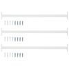 vidaXL Verstellbarer Fenster-Sicherheitsbalken 3 pcs Wei&szlig; Stahl