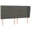 vidaXL Kopfteil mit Ohren Dunkelgrau 163x23x118/128 cm Samt