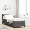 vidaXL Boxspringbett mit Matratze Dunkelgrau 200 x 80 cm Polyester