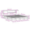 vidaXL Massivholzbett mit Regal ohne Matratze Weiß 180x200 cm