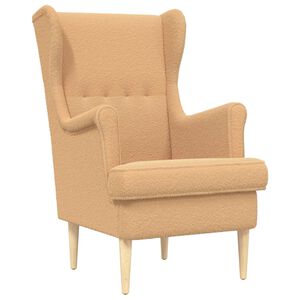 vidaXL Sessel Beige Boucl&eacute;