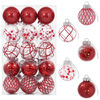 vidaXL Weihnachtskugelset 30 stk. Rot &Oslash; 6 cm PET