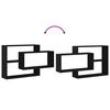 vidaXL Wandregal Eiche Schwarz 104x20x58,5 cm Holzwerkstoff