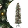 vidaXL K&uuml;nstlicher schlanker Weihnachtsbaum Gr&uuml;n und Wei&szlig; 240 cm
