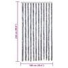 vidaXL Fliegenvorhang Grau und Wei&szlig; 100x230 cm Chenille