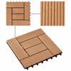 vidaXL Terrassenfliese 11 pcs Teak 30 x 30 cm WPC