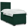 vidaXL Boxspringbett mit Matratze Dunkelgr&uuml;n 100x200 cm Samt
