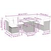 vidaXL 9-tlg. Garten-Sofagarnitur mit Kissen Beige Poly Rattan