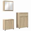 vidaXL Badezimmerm&ouml;bel-Set 3 stk. Sonoma-Eiche 72,5 x 36,5 x 100 cm