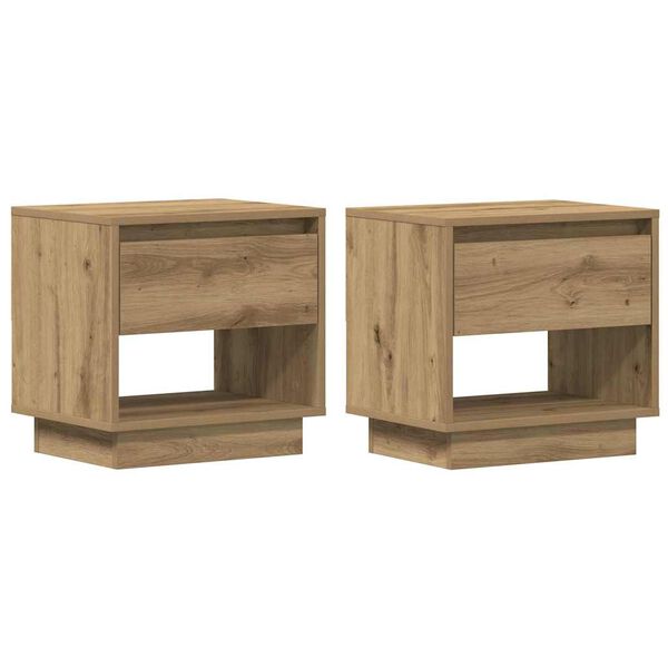 vidaXL Nachttisch 2 pcs Artisan-Eiche 45 x 34 x 44 cm Holzwerkstoff