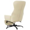 vidaXL Relaxsessel mit Fu&szlig;teil Creme Kunstleder