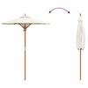 vidaXL Gartenparasol Cremeweiß 150 x 150 x 210 cm Bambus