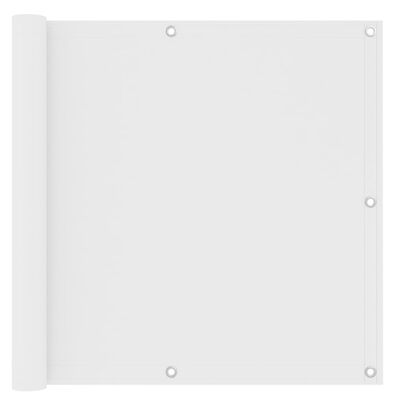 vidaXL Balkon-Sichtschutz Weiß 90x600 cm Oxford-Gewebe