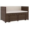 vidaXL 5-tlg. Garten-Lounge-Set mit Auflagen Poly Rattan Braun