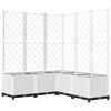 vidaXL Pflanzk&uuml;bel mit Rankgitter Wei&szlig; 120x120x136 cm PP