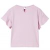 Kinder-T-Shirt mit R&uuml;schen&auml;rmeln Lila 116