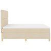vidaXL Boxspringbett mit Matratze Creme 180 x 200 cm Stoff