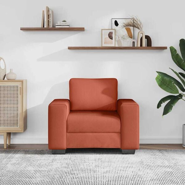 vidaXL Sessel Rot Orange 60 cm Cordstoff