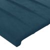 vidaXL Kopfteil mit Ohren Dunkelblau 183x23x78/88 cm Samt