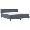 vidaXL Boxspringbett mit Matratze Dunkelgrau 180 x 200 cm Samt
