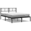 vidaXL Bettgestell mit Kopfteil Metall Schwarz 160x200 cm