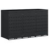 vidaXL Wagenm&uuml;llbeh&auml;lter f&uuml;r 3 Beh&auml;lter Schwarz 204 x 77,5 x 121,5 cm