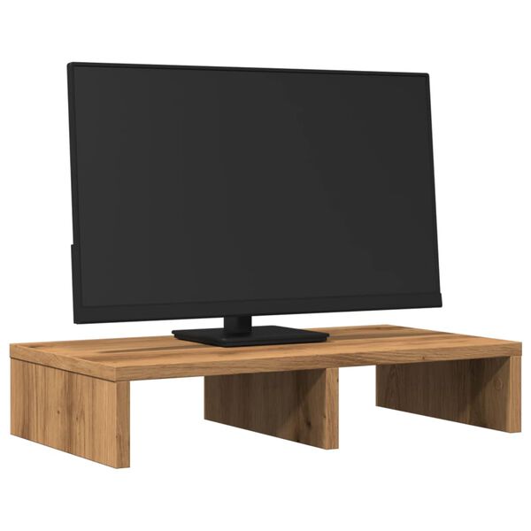 vidaXL Monitorst&auml;nder Artisan-Eiche 50x27x10 cm Holzwerkstoff