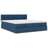 vidaXL Ottoman-Bett mit Matratzen Blau 180x200 cm Stoff