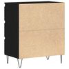 vidaXL Sideboard Schwarz Eichen-Optik 60 x 35 x 70 cm Holzwerkstoff