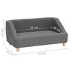 vidaXL Hundesofa Grau 85x50x39 cm Leinen