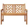 vidaXL Gartenbank Braun 114 x 60 x 90 cm Massivholz Teak