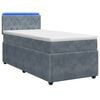 vidaXL Boxspringbett mit Matratze Dunkelgrau 80 x 200 cm Samt