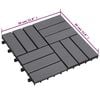 vidaXL Terrassenfliese 10 pcs Grau 30 x 30 cm Akazien-Hartholz