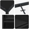 vidaXL Garten Essgruppe mit Kissen 9 pcs Schwarz Poly-Rattan
